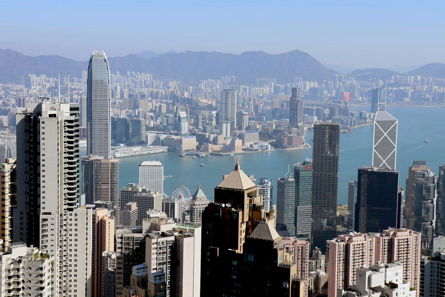 Victoria Harbour and Hong Kong Island from The Peak