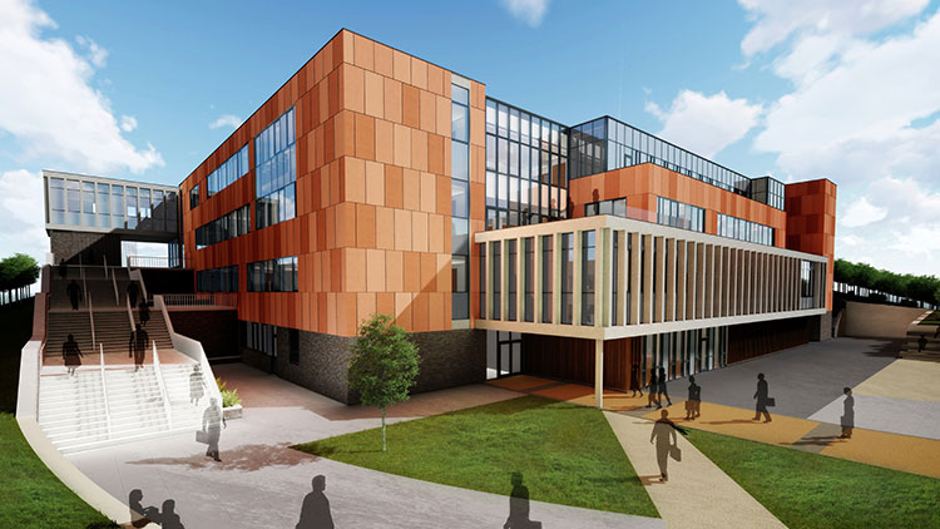 A modern university campus building